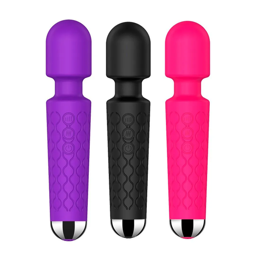 Vibrador Varinha Magica com 20 Modos de Vibracao - Cores variadas