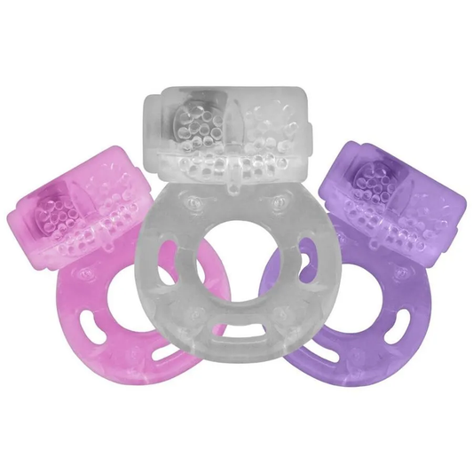 Anel Peniano com Vibrador e Estimulador de Clitoris 1 unidade - Cores Variadas