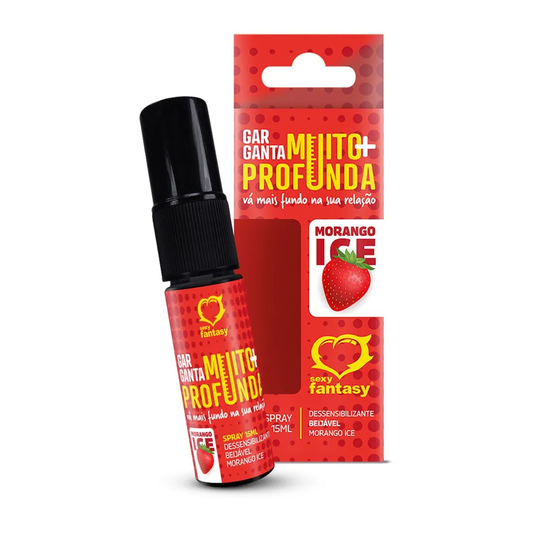 Garganta Muito Mais Profunda Ice Dessensibilizante Spray Beijavel 15g