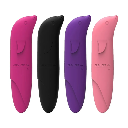 Vibrador Ponto G em formato de Golfinho 1 unidade - Cores variadas