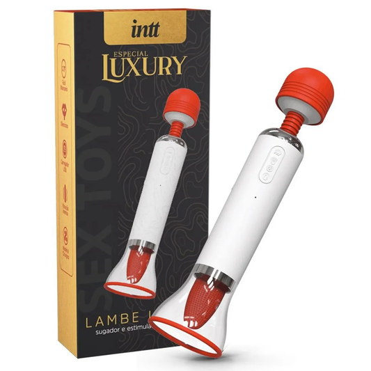Luxury Lambe Lambe Sugador e Estimulador De Clitoris 12 Modos de Vibracao